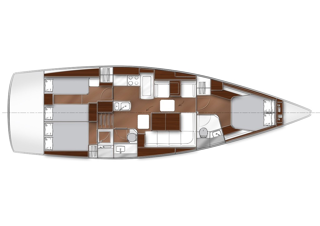 Bavaria Vision 46 layout plan ©  SW